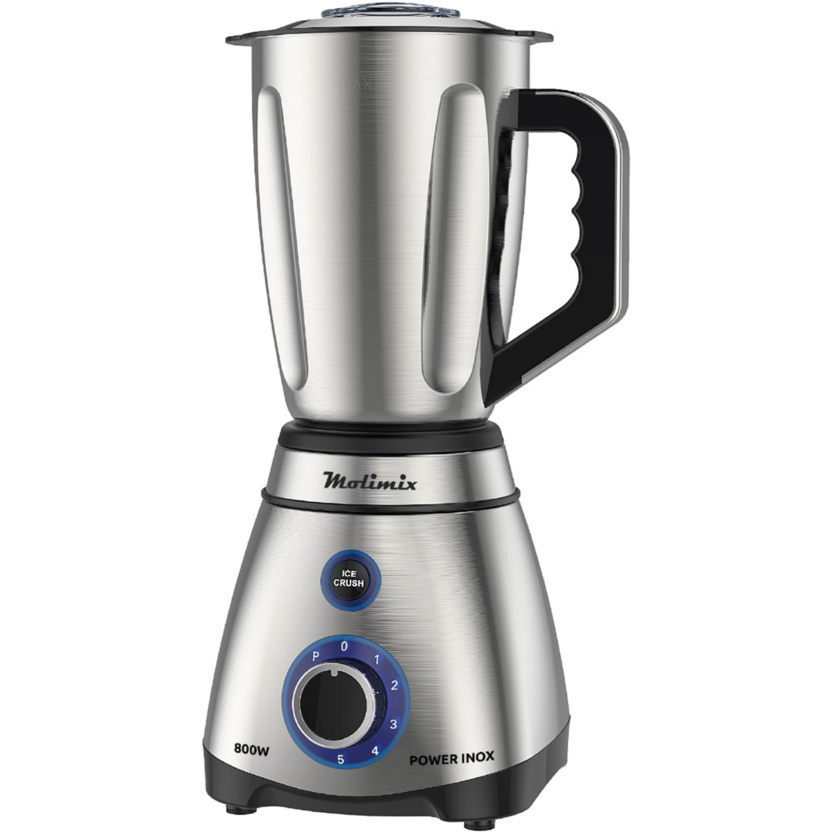 La licuadora Power Inox combina un motor de 800W de potencia con una jarra de acero inoxidable de 1.5 litros de capacidad. Esta poderosa licuadora está diseñada para ofrecer un rendimiento excepcional en la preparación de tus batidos, sopas y mezclas favoritas.

Especificaciones
Marca: Molimix
Modelo: Power Inox MLI-800
Color: Plata
Potencia: 800W
Material: Acero inoxidable
Capacidad: 1.5 Litros
Velocidades: 5 + Pulsar

Características
- Funciones preprogramadas: Picadora de hielo - Con antideslizante
- Voltaje: 110V
- Dimensiones del Embalaje: 32.10 cm X 23.20 cm X 18.70 cm
- Peso Bruto: 2.110 kg