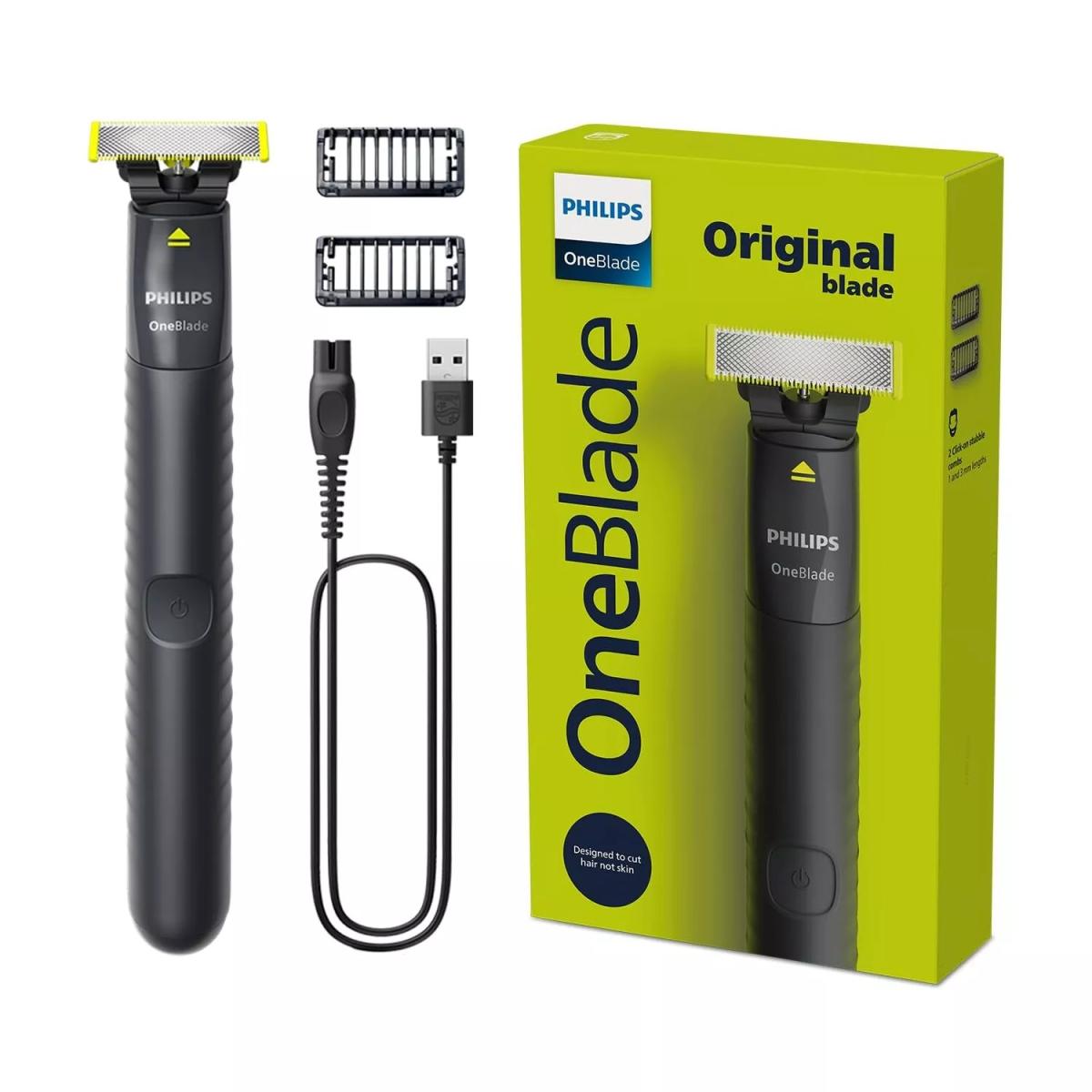 La afeitadora Philips QP1424/10 OneBlade es la solución perfecta para hombres que buscan un dispositivo versátil y eficiente. Diseñada para recortar, perfilar y afeitar con precisión, cuenta con tecnología que sigue los contornos del rostro, minimizando irritaciones. Funciona en seco y mojado, con cuchillas de larga duración y una batería recargable que brinda hasta 45 minutos de uso continuo. Compacta, ergonómica y fácil de usar, es ideal para un cuidado personal impecable.

ACCESORIOS INCLUIDOS: PEINES DE RECORTE, CARGADOR, MANUAL
- AUTONOMIA: HASTA 45 MINUTOS DE USO CONTINUO
- BATERIA: RECARGABLE
- COLOR: NEGRO
- CUCHILLAS: REEMPLAZABLES, DE LARGA DURACIÓN
- DISENO: ERGONÓMICO Y COMPACTO
- DURACION DE BATERIA: 30 MIN
- FUNCIONES: RECORTAR, PERFILAR Y AFEITAR
- MODELO: PHILIPS QP1424/10 ONEBLADE
- TECNOLOGIA: CUCHILLA QUE SIGUE EL CONTORNO DEL ROSTRO
- TIEMPO DE CARGA: 2 HORAS
- TIPO DE CORTES: PRECISO, SIN IRRITACIONES
- USO: EN SECO Y MOJADO
- VOLTAJE: MULTIVOLTAJE