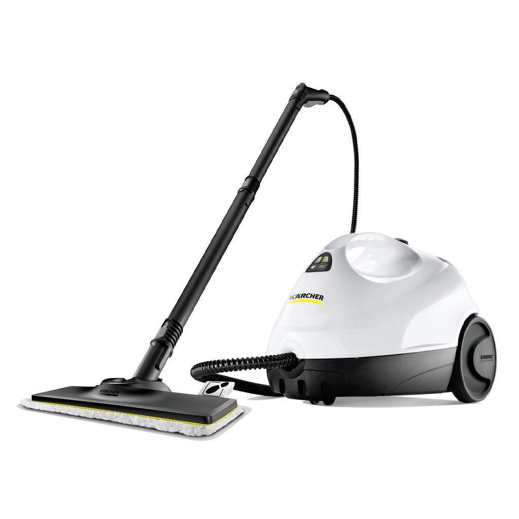 La Kärcher SC 2 EasyFix es una limpiadora a vapor compacta y versátil, diseñada para eliminar la suciedad de manera eficaz sin necesidad de productos químicos. Es ideal para limpiar una variedad de superficies en el hogar, incluyendo suelos, azulejos, grifos y cristales, dejando las superficies higiénicamente limpias.

Potencia de calor (W): 1.500
Longitud del cable (m): 4
Tiempo de calentamiento (min): 6,5
Contenido del depósito (l): 1
Tipo de corriente (V/Hz)	220 - 240 / 50 - 60
Peso: (kg) 4,6
Rendimiento de superficie por cada llenado del depósito (m²): aprox. 75

Características principales:
- Limpieza con vapor sin químicos: Elimina hasta el 99,99% de las bacterias comunes en el hogar, proporcionando una limpieza profunda y segura.
- Control de vapor ajustable: Permite ajustar la intensidad del vapor según el tipo de superficie y el nivel de suciedad.
- Sistema EasyFix: Incluye una boquilla para suelos con un sistema de fijación de paños mediante velcro, facilitando el cambio rápido y sin contacto con la suciedad.
- Depósito de agua de gran capacidad: Con un depósito de 1 litro, permite sesiones de limpieza prolongadas sin necesidad de recargas frecuentes.
- Versatilidad de limpieza: Incluye diversos accesorios para adaptarse a múltiples superficies, como suelos, encimeras, ventanas y juntas.
- Diseño compacto y ergonómico: Fácil de transportar y almacenar, ideal para hogares con espacio limitado.

Especificaciones técnicas:
- Potencia del motor: 1.500 W.
- Presión máxima del vapor: 3,2 bares.
- Capacidad del depósito: 1 litro.
- Tiempo de calentamiento: 6,5 minutos.
- Peso sin accesorios: 2,9 kg.
- Dimensiones (L × A × H): 380 × 254 × 260 mm.

Aplicaciones recomendadas:
- Limpieza de suelos duros como azulejos, piedra y parquet sellado.
- Limpieza de grifos, lavabos y duchas.
- Eliminación de suciedad en juntas y esquinas difíciles.
- Limpieza de ventanas y superficies de cristal.
- Higienización de áreas de cocina y baños.
- La Kärcher SC 2 EasyFix es una herramienta eficiente y ecológica para mantener tu hogar limpio e higiénico, ofreciendo resultados profesionales de manera fácil y cómoda.