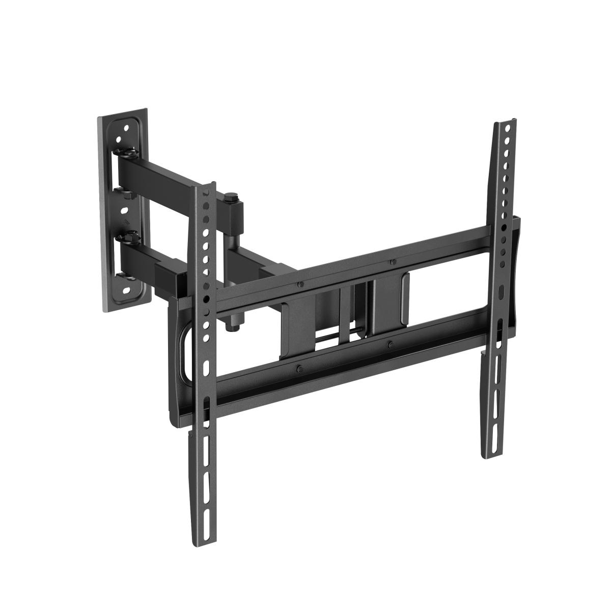 - Tamaño de pantalla compatible: 32" - 75"
- Compatible con VESA: 75x75, 100x100, 100x150, 150x100, 100x200, 200x100, 150x150, 200x200, 300x200, 400x200, 300x300, 400x300, 400x400.
- Capacidad: 50Kg
- Perfil: 85-500mm
- Rango de Inclinación: +5°, -15°
- Rango de Giro: +90°, -90°
- Nivel de Pantalla: +2°, -2°