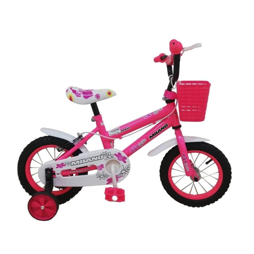 - Marca: MILANO
- Tipo de Bicicleta: INFANTIL
- Aro: 12”
- Tipo de Producto: BICICLETA
- Modelo: FIORENZA
- Color: FUCISIA
- Cubiertas: TODO TERRENO (12.5” X 2.125)
- Frenos: U-BRAKE
- Material de Cuadro: ALEACIÓN
- Cuadro: CUADRO BAJO - DAMA
- Suspensión: RIGIDA
- Tipo de suspensión: RIGIDA
