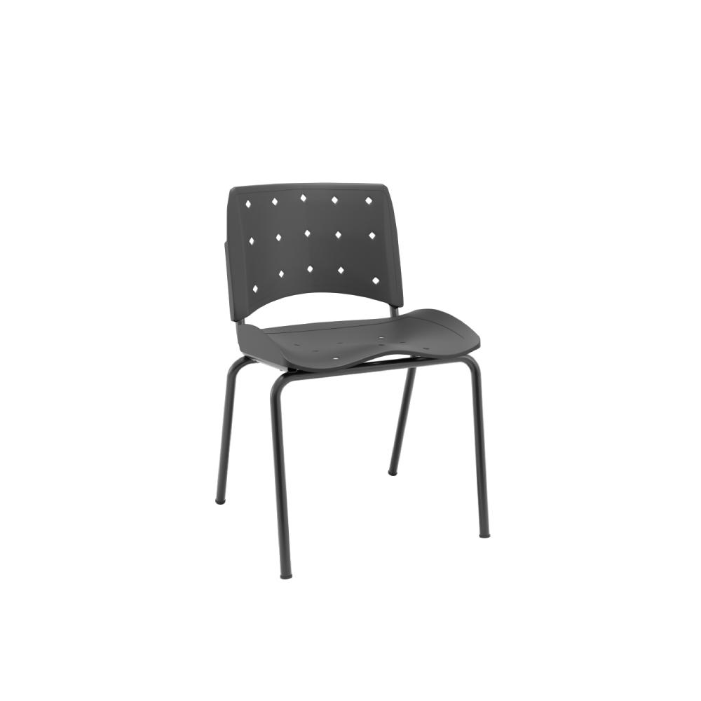 - Asiento y respaldero anatómico plástico negro
- Estructura fija 4 pies tubular negro
- Capacidad 110 Kg.