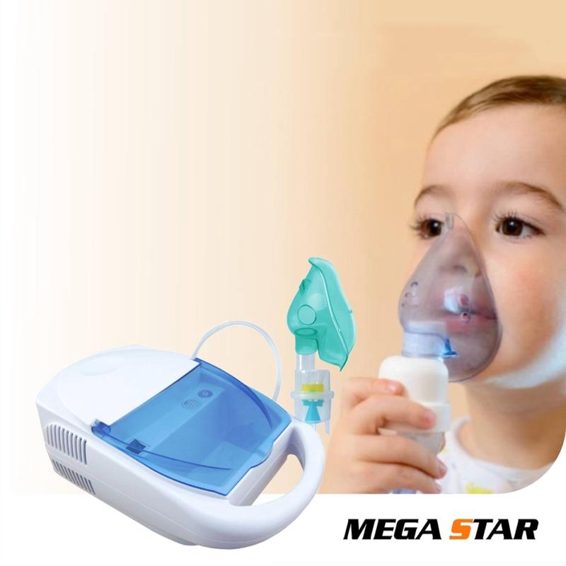 NEBULIZADORES MEGA STAR NRA72A
Nebulizador MegaStar NR72A - 10ML

- Posee protección contra descarga eléctrica.

- Tasa de nebulización: 0.3 ml/minuto.

- Tamaño de la partícula: 0.5 a 10 micros.

- Compartimiento para almacenamiento del cable.

- Botón integrado, indica el estado de funcionamiento.

- Capacidad: Depósito de medicación para hasta 10 ml.

- Voltaje: 220V-50Hz.