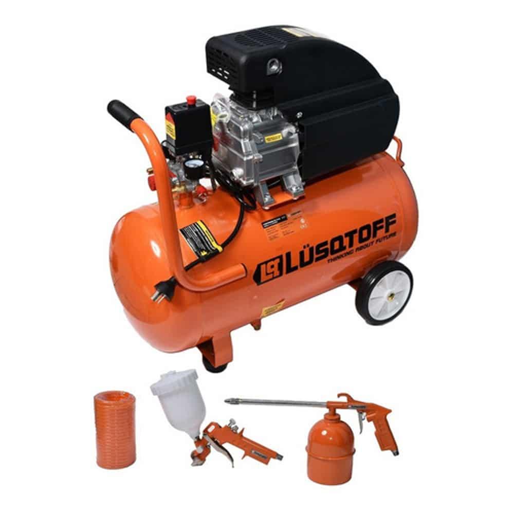 COMPRESOR LUSQTOFF 50L CON KIT 2.5HP