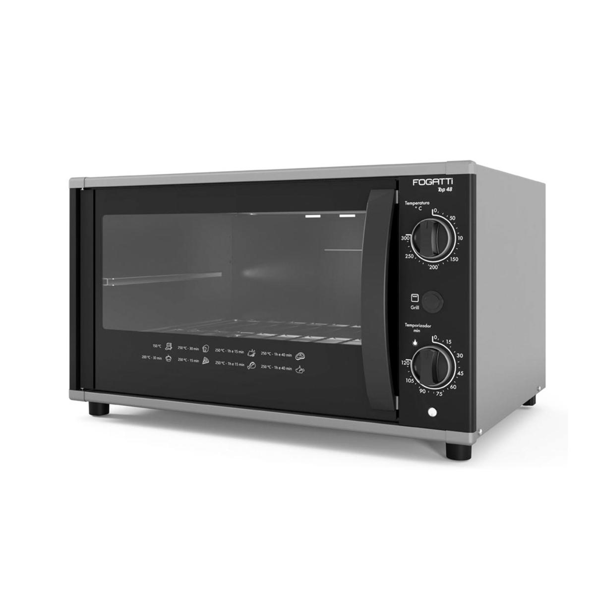 HORNO ELECTRICO TOP48 48 LITROS  FOG NG
- Capacidad 48 litros
- Temporizador de 120 minutos
- Termostato hasta 300°C
- Bandeja de residuos
- Cuadrícula interna
- Luz piloto Indica si el horno está encendido
- Parrilla y dorador
- Interior de fácil Limpieza
- Aislamiento térmico
- Luz interior: facilita la visualización de los alimentos que se cocinan