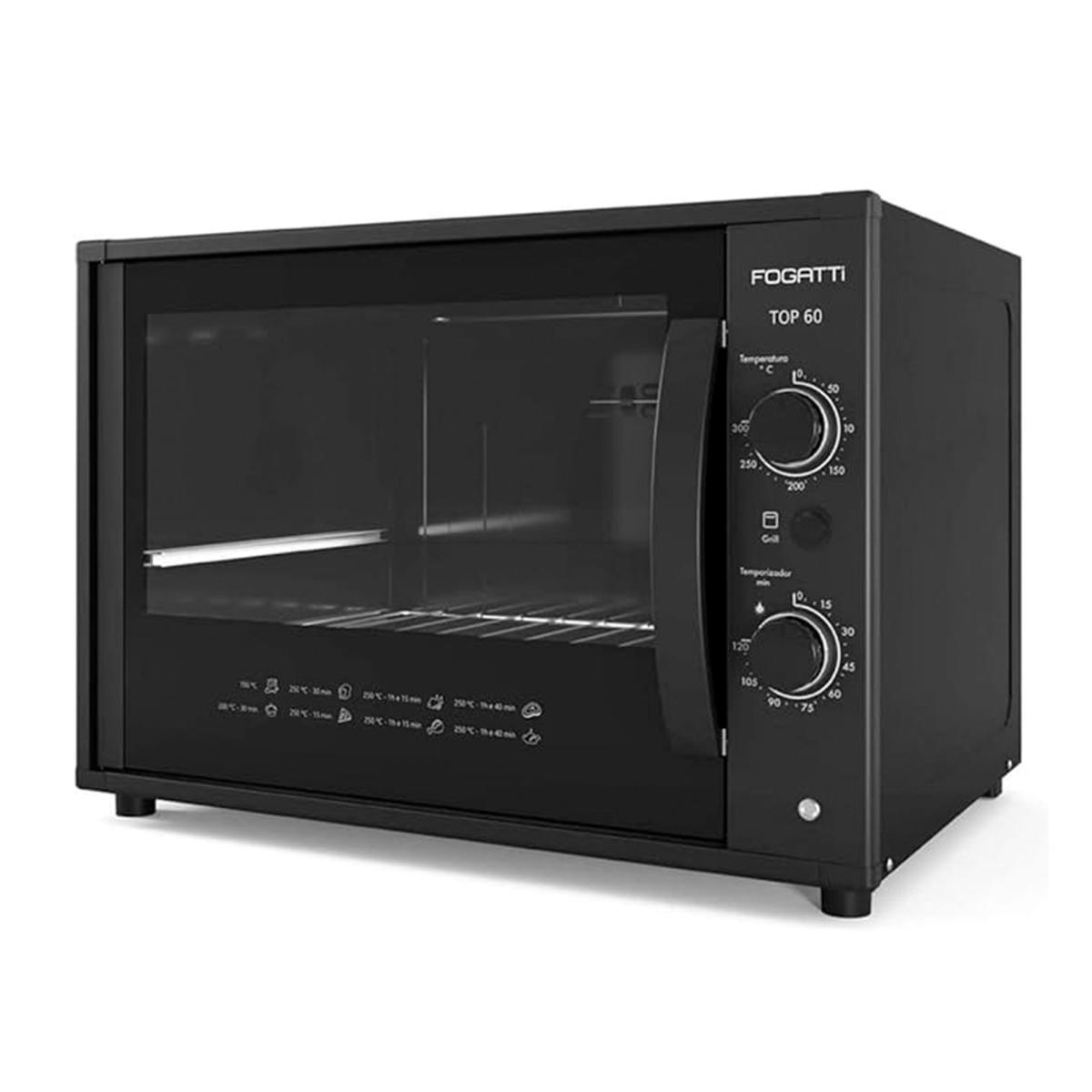 HORNO ELECTRICO TOP60 60 LITROS FOG NG
- Horno eléctrico 220v
- Placa PP negra
- Temporizador 120min
- Termostato temperatura hasta 300°
- Lampara interna con protector
- Aislamiento térmico
- Parrilla
- Dorador
- Luz piloto
- Luz interna
- Panel manual
- Apertura lateral
- 60 litros