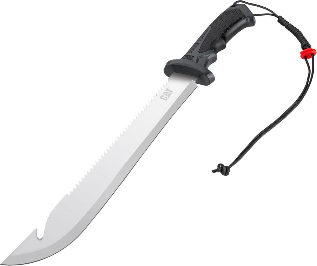 MACHETE CAT 19" CON SIERRA Y FUNDA
