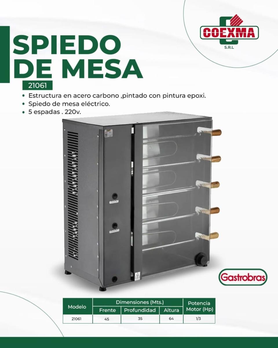 CHURRASQUERA ELEC. 21061 ROT. VERT/5 ESPAD/RESIST 220V GASTROBRAS