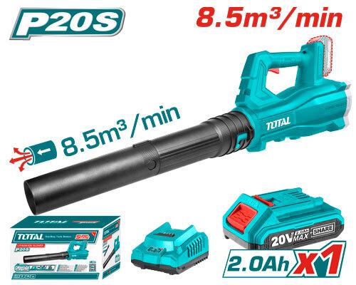 SOPLADOR DE HOJAS TOTAL A BATERIA 20V 8.5M3/MIN - BAT/CAR - TABLI203235
