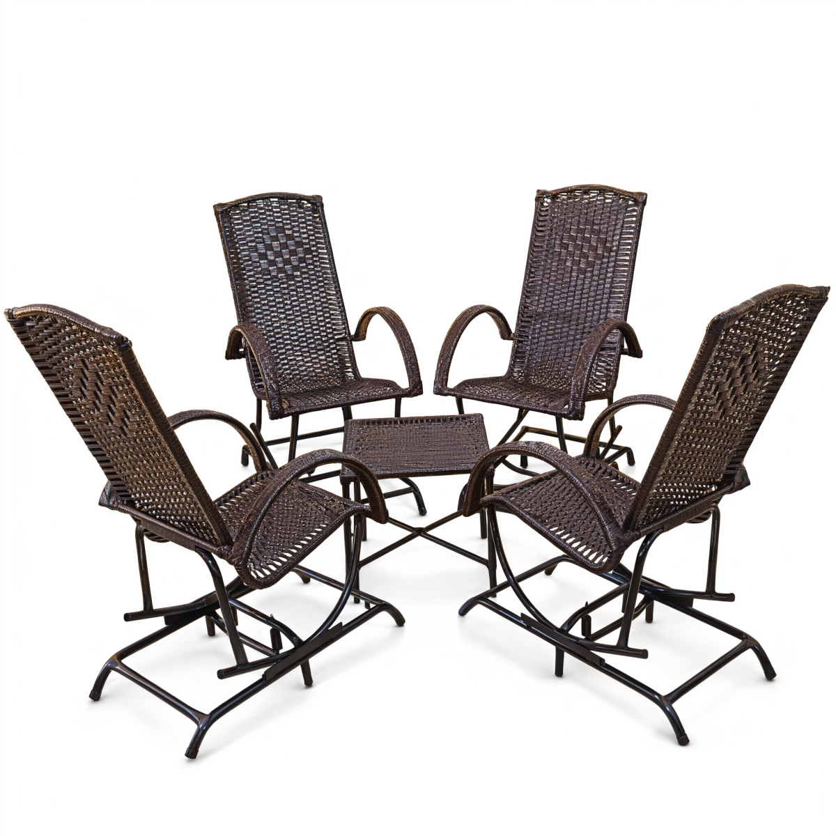 JUEGO DE SILLONES HAMACABLES PREMIUM DE RATAN