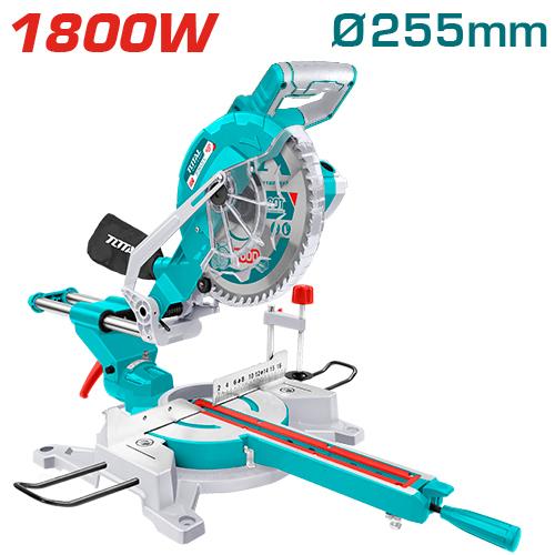 SIERRA DE INGLETADORA TOTAL 1800W 255MM (RIEL DESLIZANTE) - TS421825517