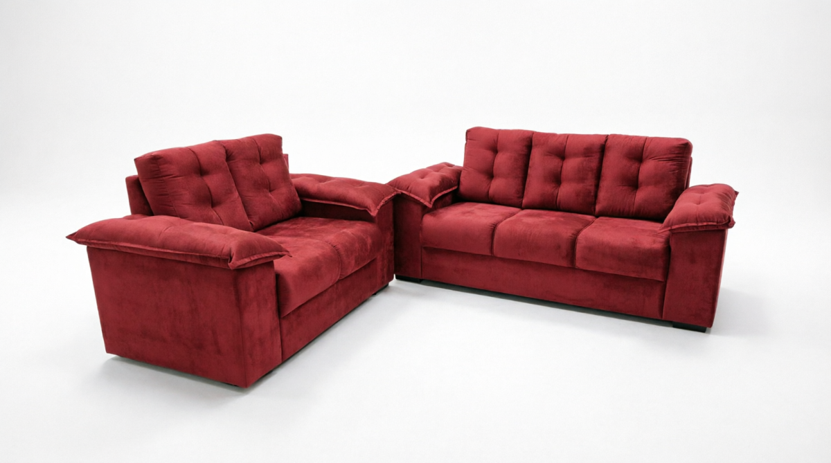 SOFA CRISTAL 3X2 BORDO
