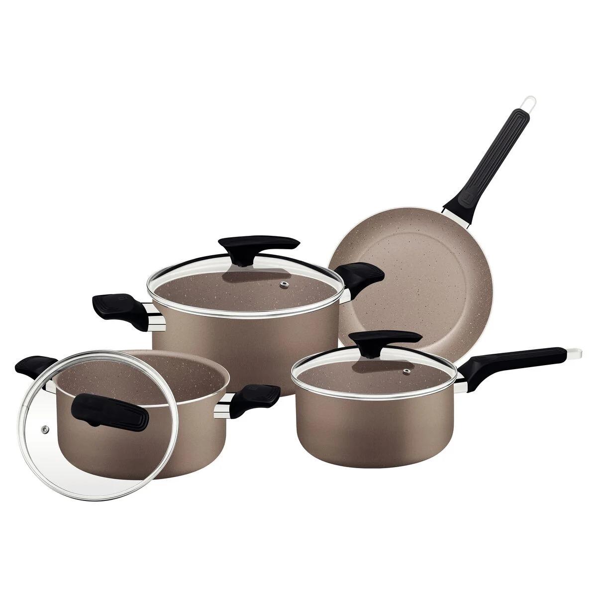JUEGO DE OLLAS SAFIRA GRAFITE 4 PCS 5663 MTA